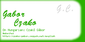 gabor czako business card